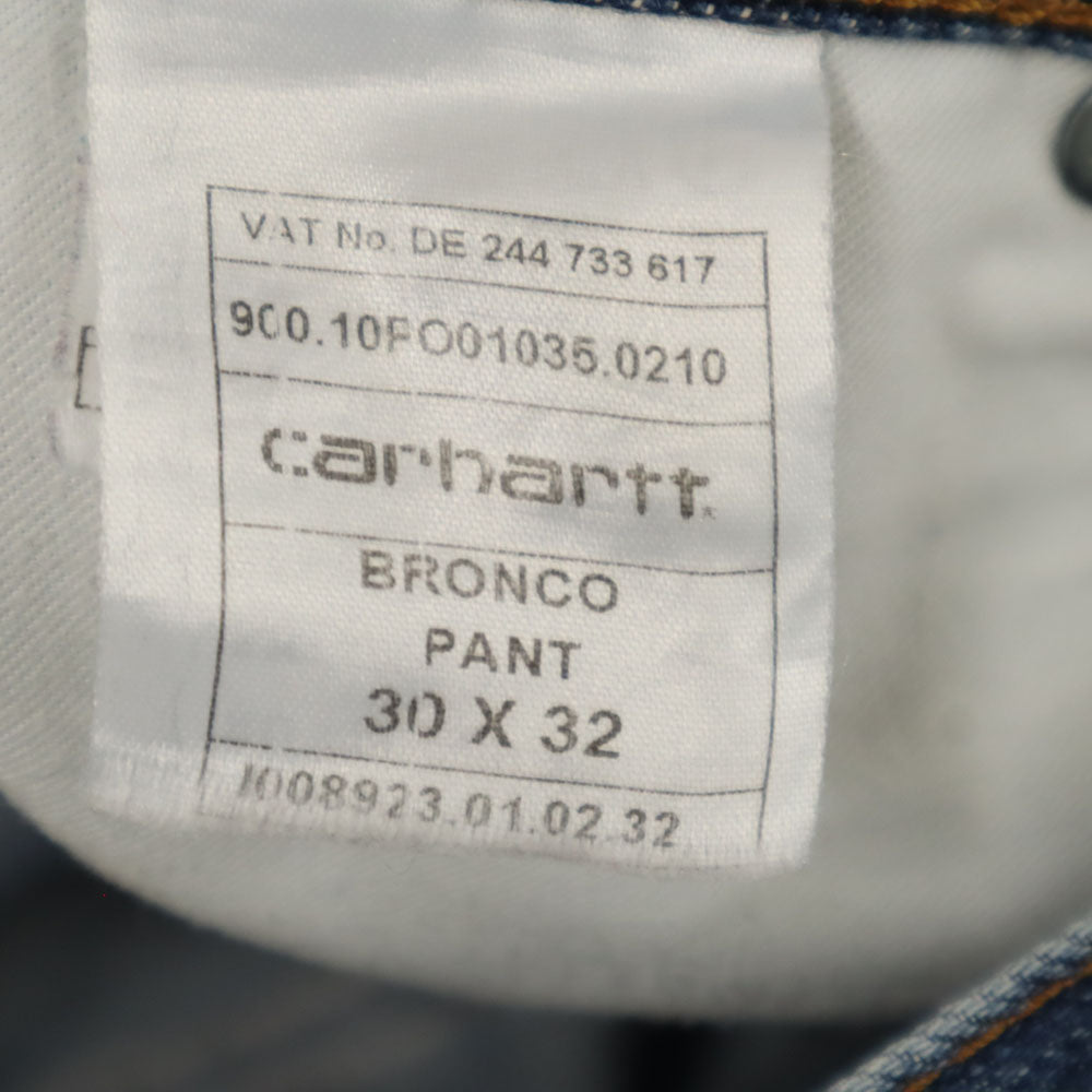 Carhartt カーハート デニムパンツ W30 インディゴブルー系 BRONCO PANT ジーンズ メンズ