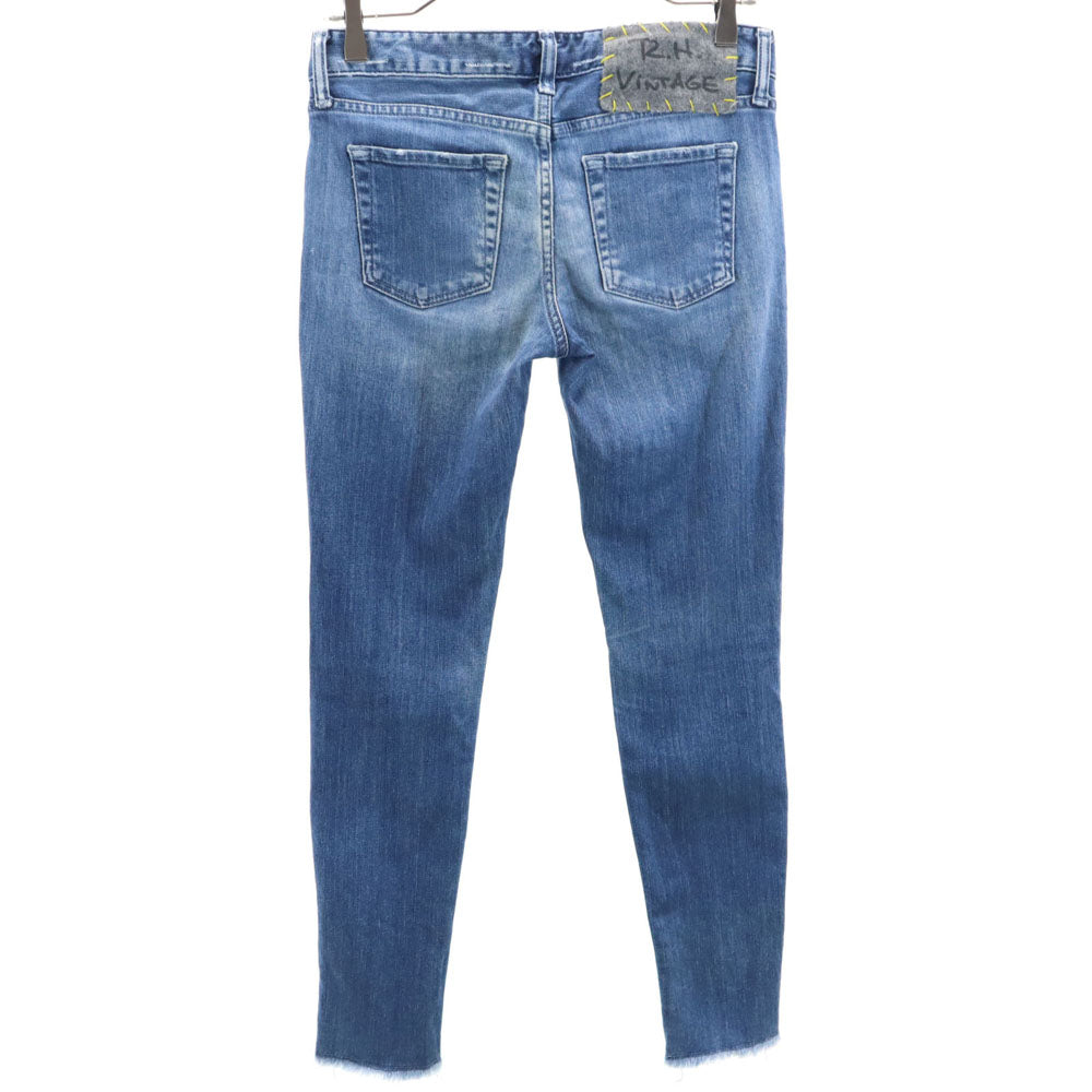 R.H Vintage ロンハーマンヴィンテージ 日本製 カットオフ加工 スキニーデニムパンツ W24 ブルー系 ジーンズ レディース