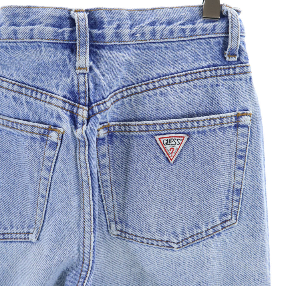 GUESS JEANS ゲスジーンズ 80s ヴィンテージ　USA製 テーパードデニムパンツ w29 ボタンフライ レディース