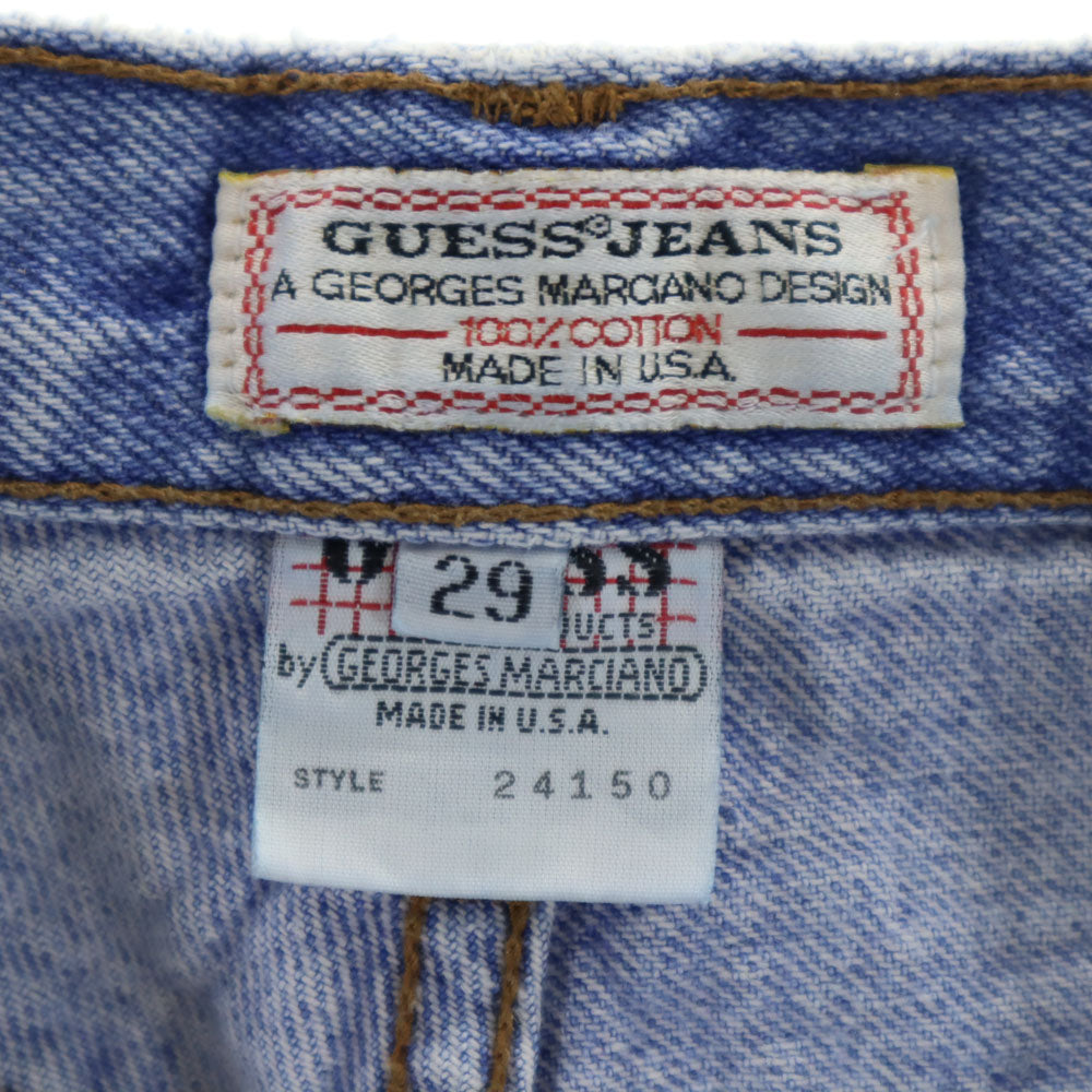 GUESS JEANS ゲスジーンズ 80s ヴィンテージ　USA製 テーパードデニムパンツ w29 ボタンフライ レディース