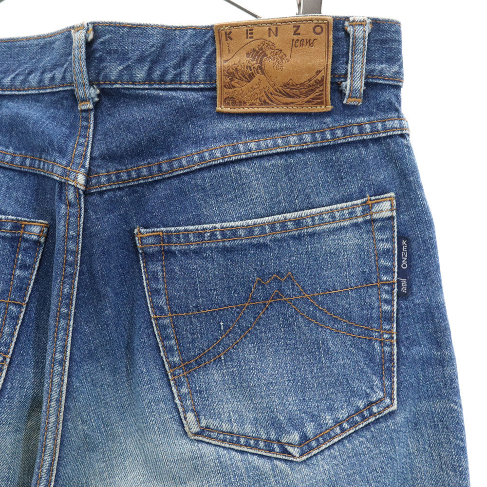 KENZO ケンゾー 90s 日本製 オールド デニムパンツ 76 ブルー JEANS ジーンズ ボタンフライ メンズ