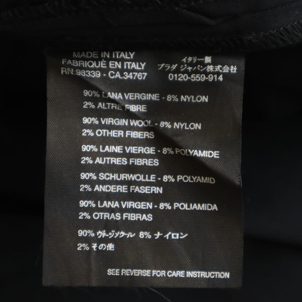 プラダ イタリア製 テーパードパンツ 40 ブラック PRADA レディース