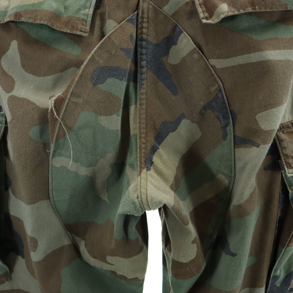 アメリカ軍 オールド カモフラージュ柄 カーゴパンツ グリーン US ARMY ボタンフライ メンズ