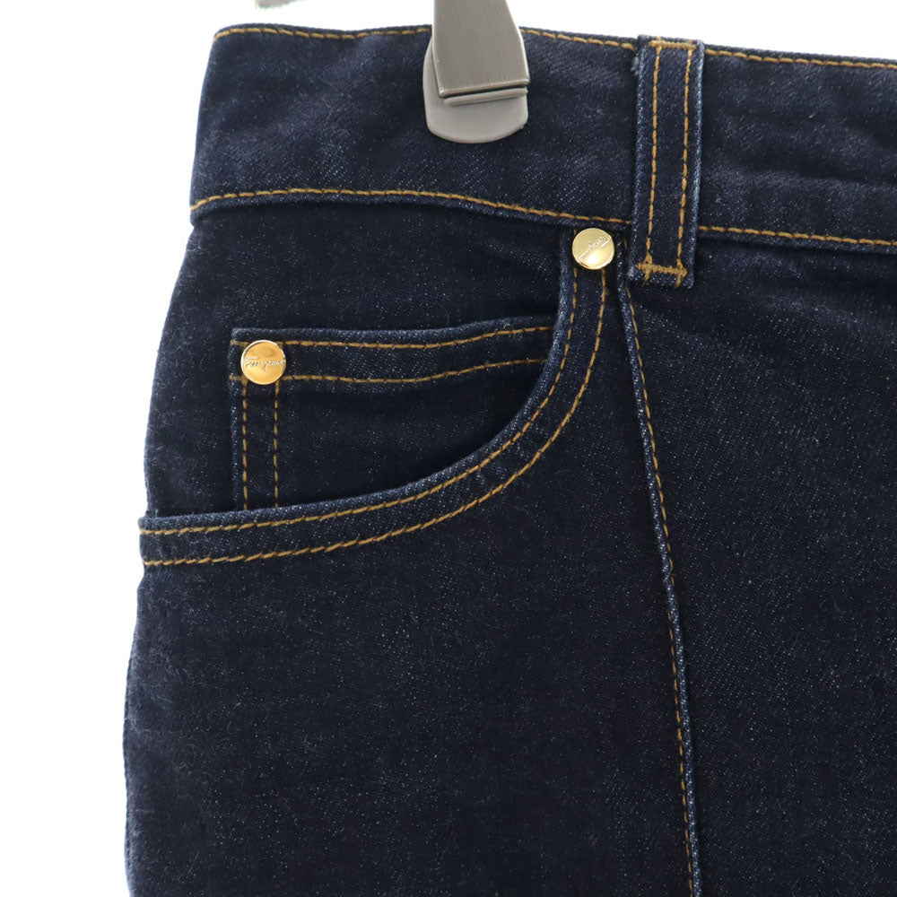 サルヴァトーレフェラガモ ストレートデニムパンツ 38 ネイビー Salvatore Ferragamo ジーパン レディース