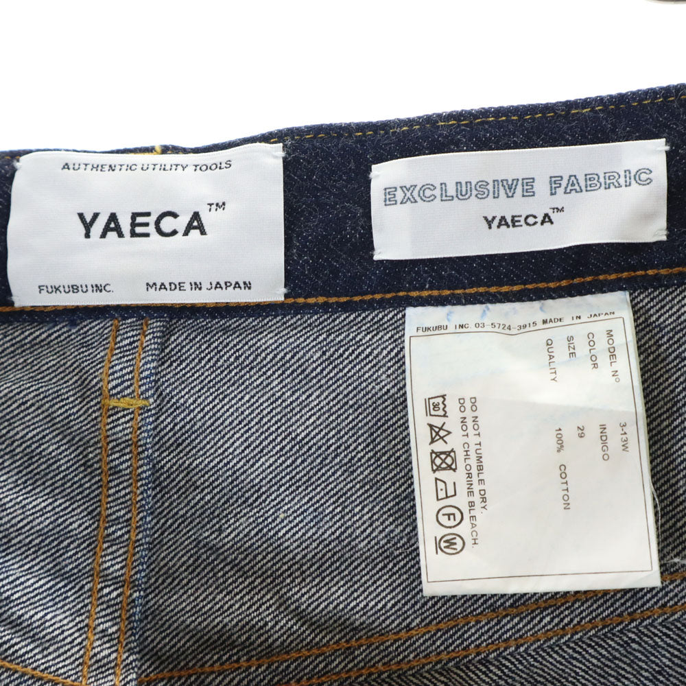 ヤエカ 日本製 テーパードデニムパンツ ｗ29 ネイビー YAECA ジーパン メンズ