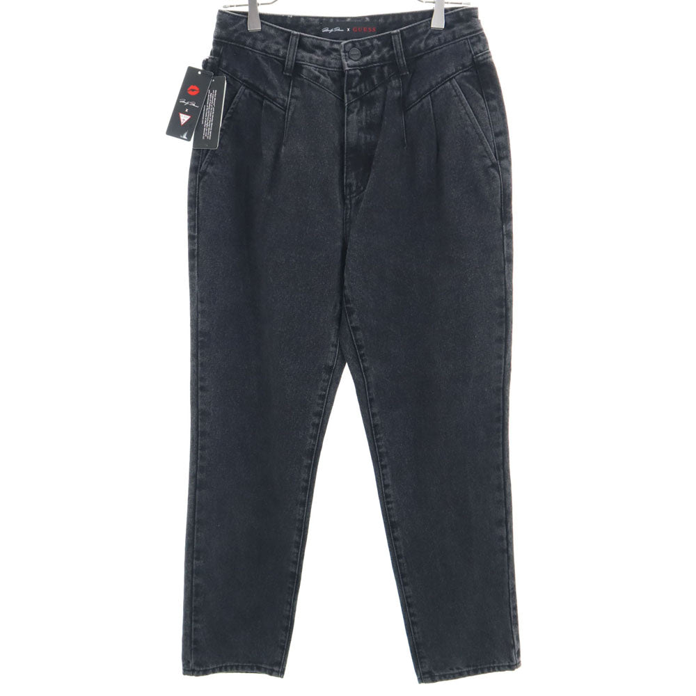 未使用 ゲス × マリリンモンロー コラボ テーパードデニムパンツ 67（27） ブラック Guess MARILYN MONROE タグ付き レディース