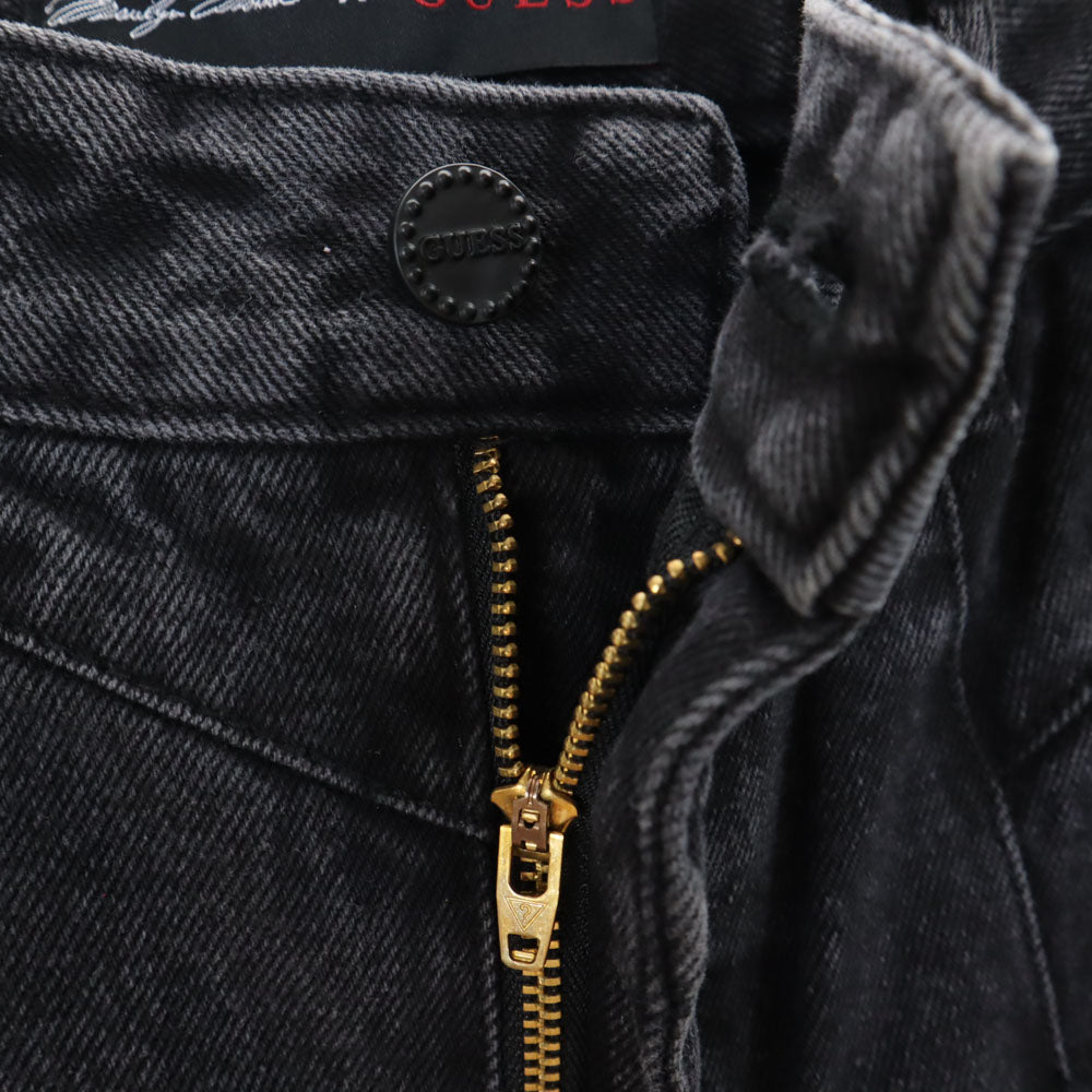 未使用 ゲス × マリリンモンロー コラボ テーパードデニムパンツ 67（27） ブラック Guess MARILYN MONROE タグ付き レディース