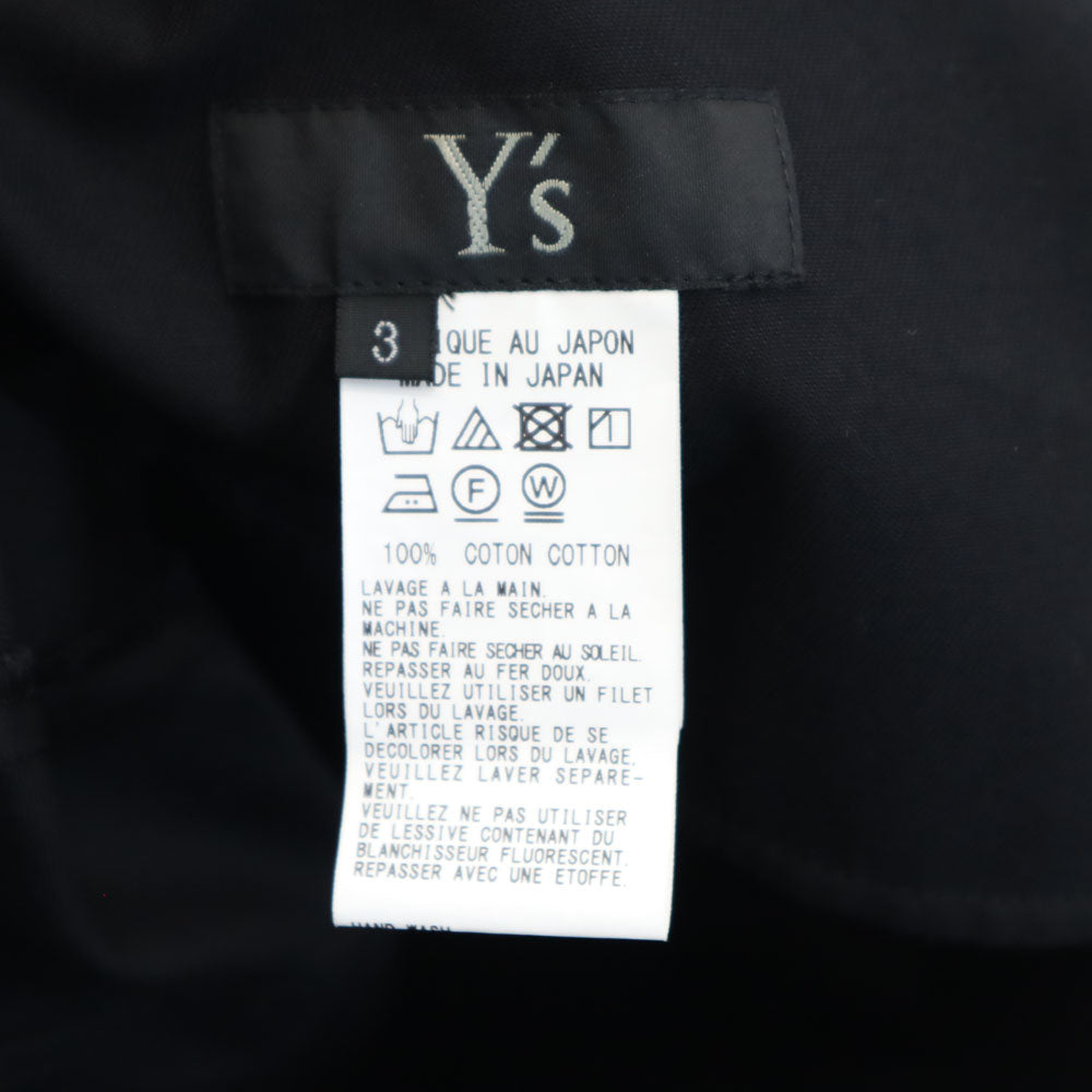ワイズ 日本製 スリムフィット ロングパンツ 3 ブラック Y's YJ-P81-002 DRAWSTRING PANTS メンズ