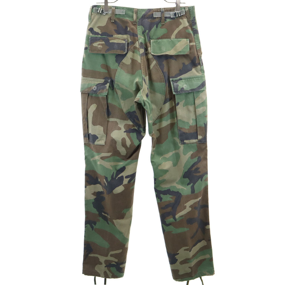 アメリカ軍 80s DLA ウッドランドカモ カモフラ柄 ミリタリー カーゴパンツ カーキ US ARMY 迷彩 ボタンフライ メンズ