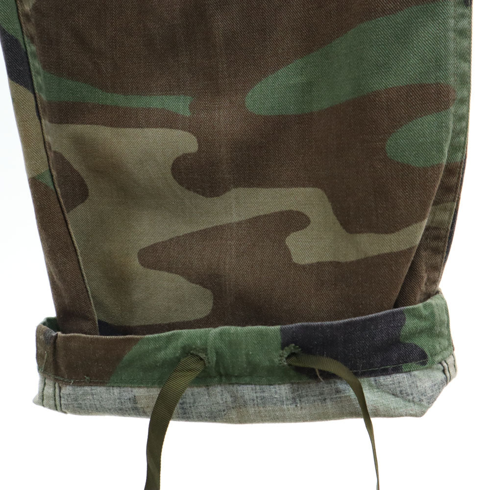 アメリカ軍 80s DLA ウッドランドカモ カモフラ柄 ミリタリー カーゴパンツ カーキ US ARMY 迷彩 ボタンフライ メンズ