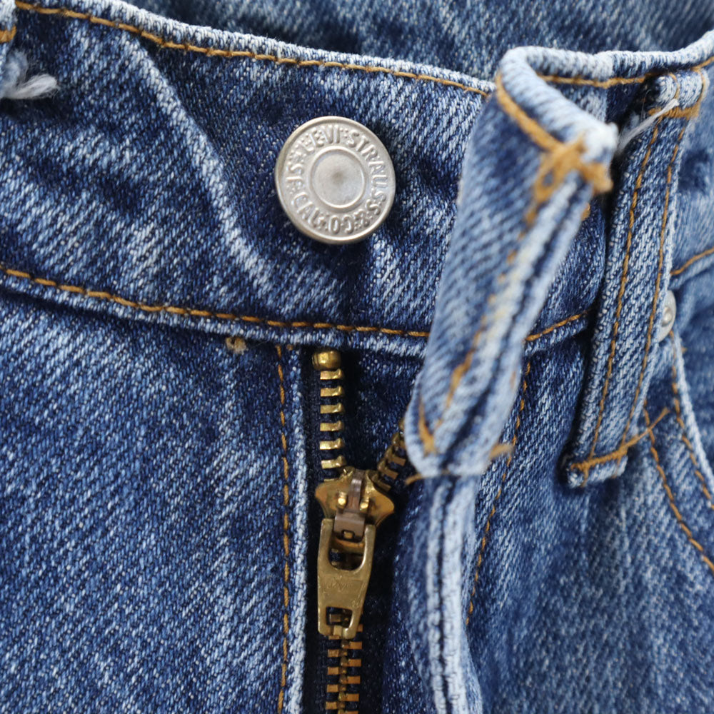 Levi's リーバイス 90s 540 日本製 シルバータブ オールド デッドストック ストレートデニムパンツ W29 バイオブルー ジーンズ フラッシャー付き メンズ