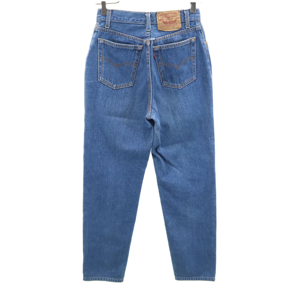 リーバイス 90s 17501 USA製 オールド テーパードデニムパンツ 7 ブルー Levi's ジーンズ ボタンフライ レディース