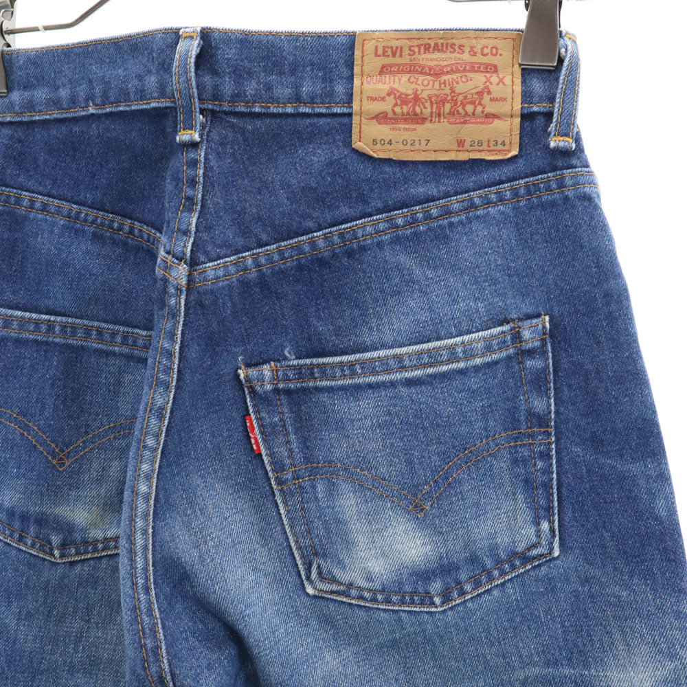 Levi's リーバイス 90s 504 日本製 オールド ストレートデニムパンツ W28 ブルー ジーンズ メンズ