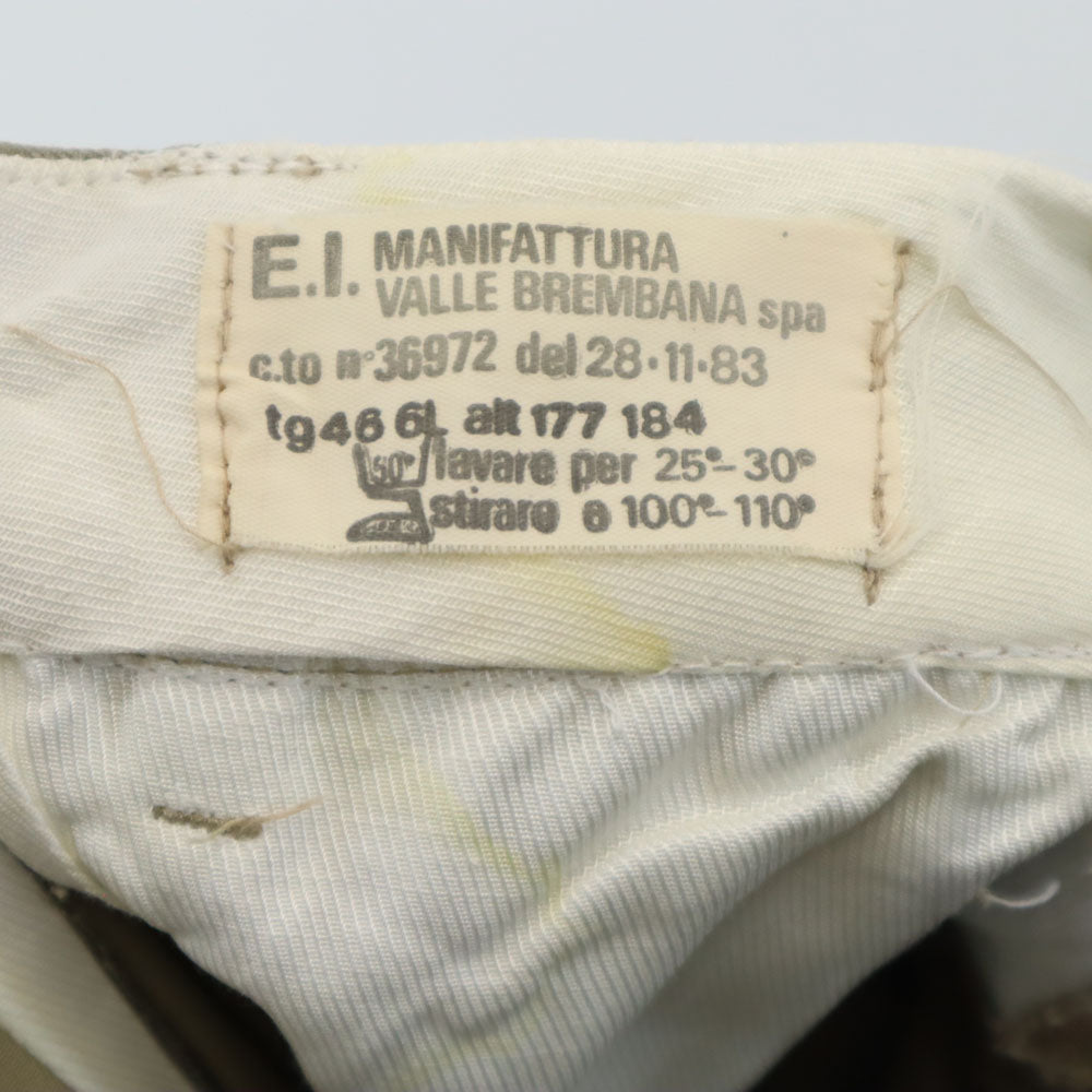 ITALIAN ARMY イタリア軍 80s ヴィンテージ トラウザー パンツ カーキベージュ ミリタリー メンズ