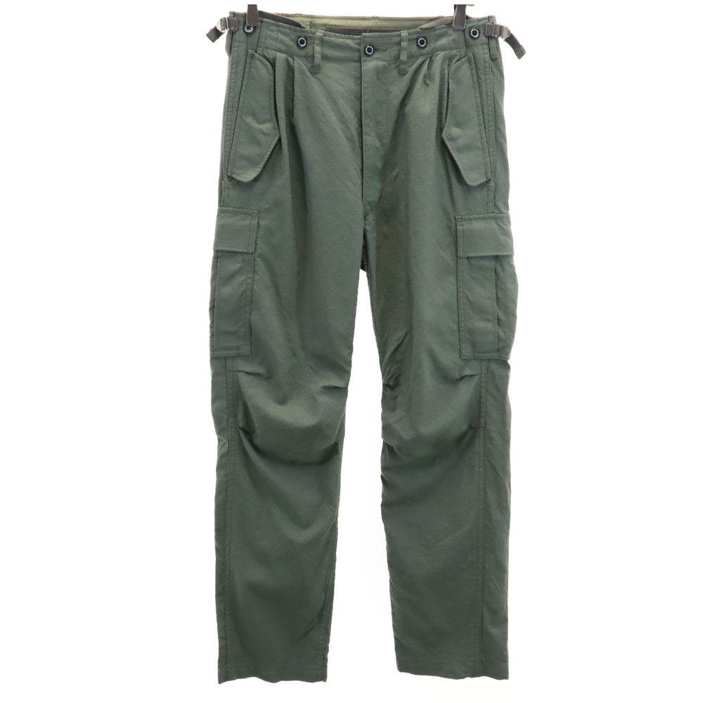 DAIRIKU ダイリク 日本製 ミリタリー カーゴパンツ W29 カーキ リップストップ生地 WASHED MILLITARY CARGO PANTS メンズ