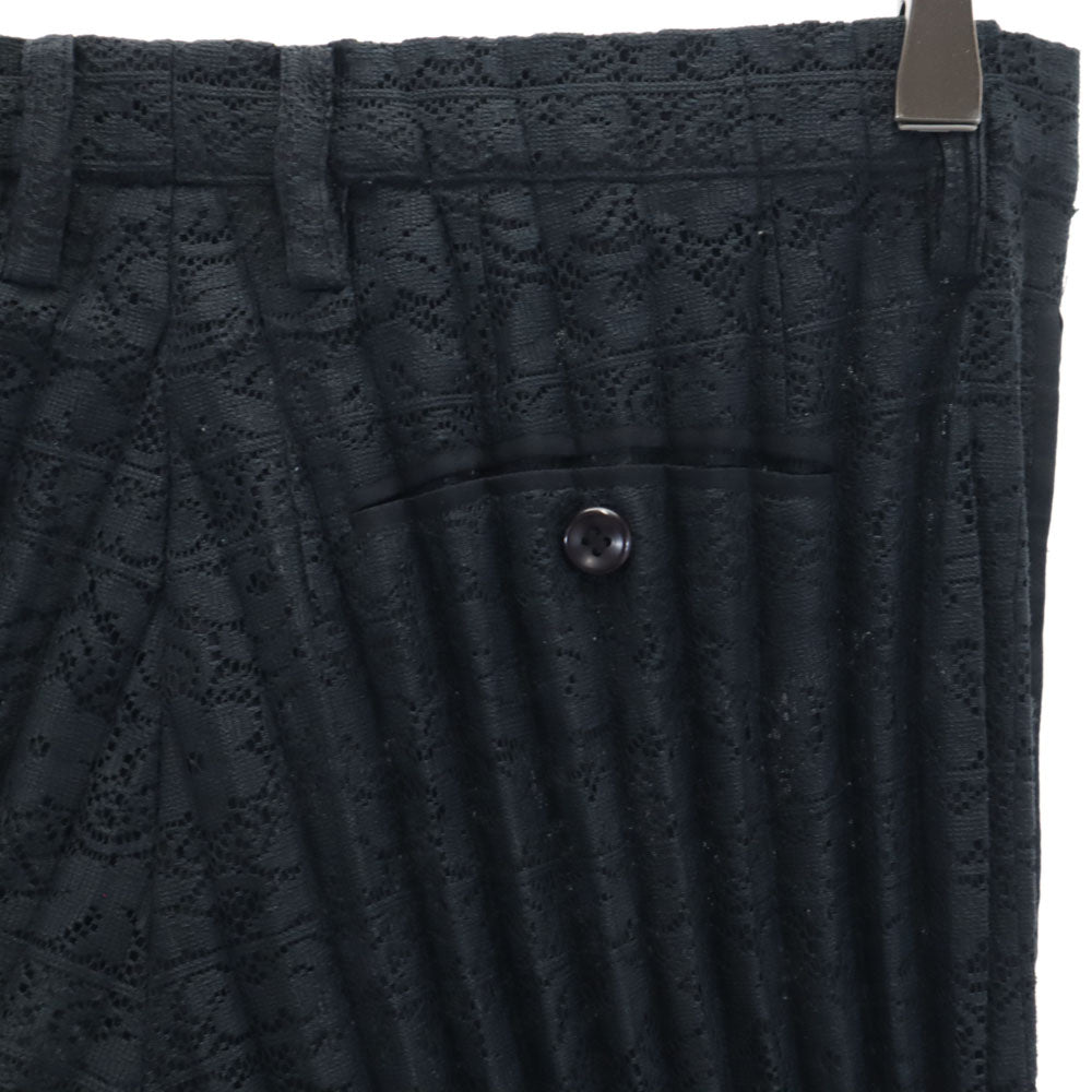ISSEY MIYAKE イッセイミヤケ 日本製 レース パンツ 2 ブラック レディース