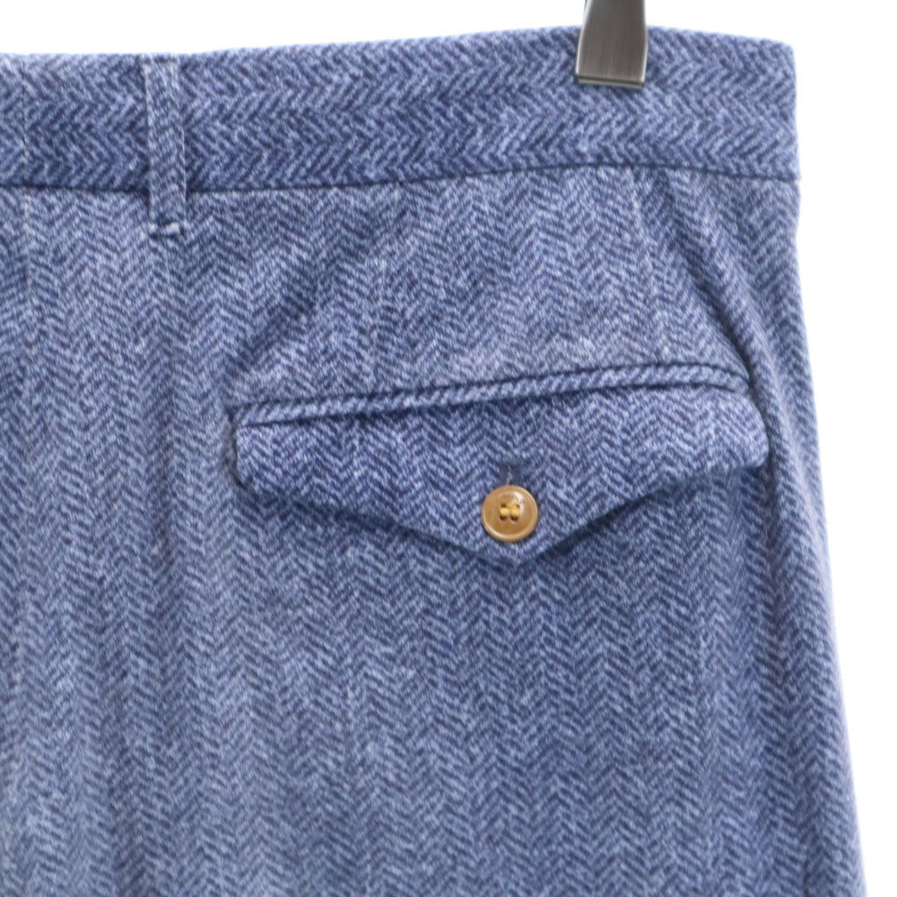 チルコロ ヘリンボーン柄 ジャージー パンツ 44 ネイビー系 ストレッチ メンズ