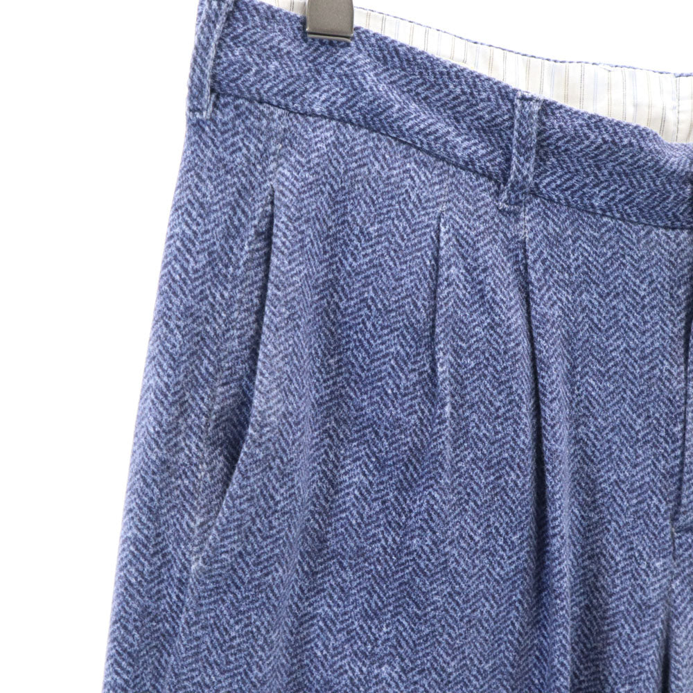 チルコロ ヘリンボーン柄 ジャージー パンツ 44 ネイビー系 ストレッチ メンズ