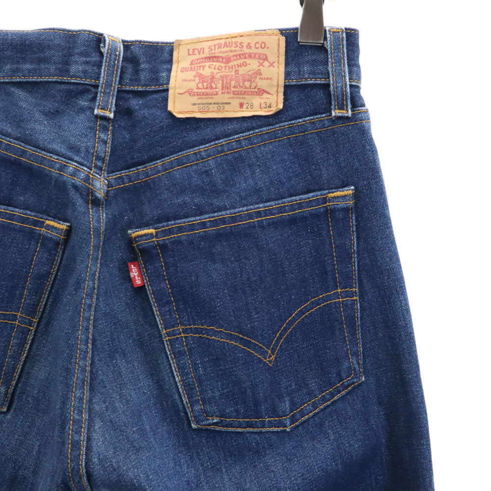 Levi's リーバイス 00s 505 USA製 ストレートデニムパンツ W28 インディゴブルー ジーンズ メンズ