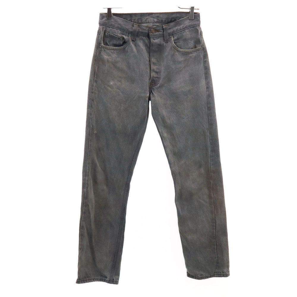 Levi's リーバイス 90s 501 USA製 後染め ブラック オールド ストレートデニムパンツ W29 チャコールグレー ジーンズ メンズ