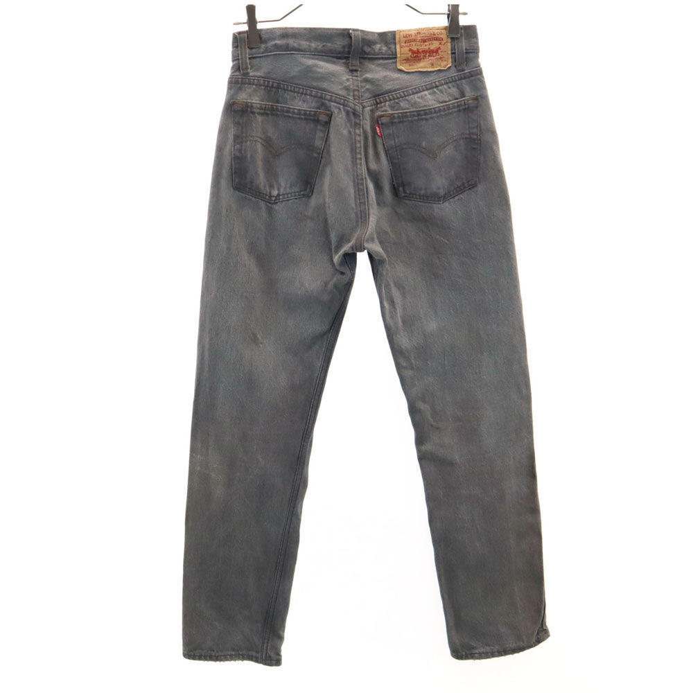 Levi's リーバイス 90s 501 USA製 後染め ブラック オールド ストレートデニムパンツ W29 チャコールグレー ジーンズ メンズ