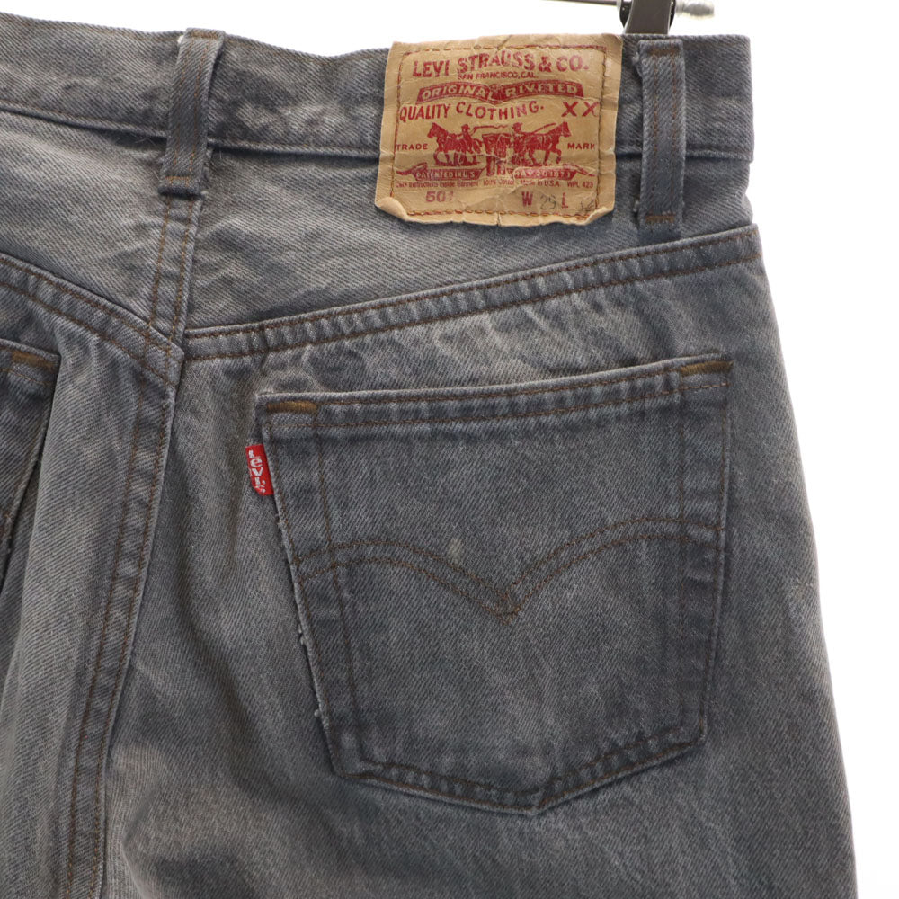 Levi's リーバイス 90s 501 USA製 後染め ブラック オールド ストレートデニムパンツ W29 チャコールグレー ジーンズ メンズ