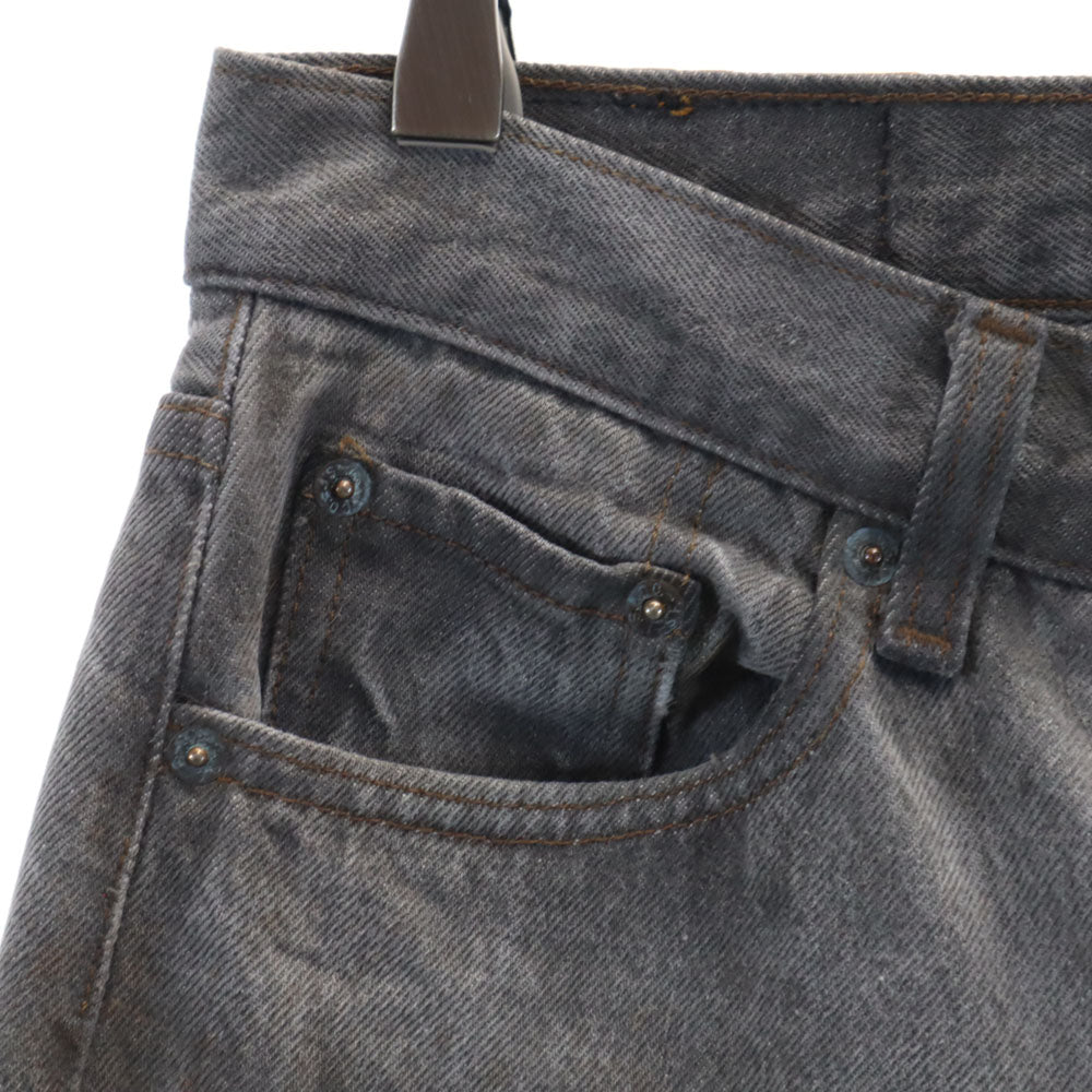 Levi's リーバイス 90s 501 USA製 後染め ブラック オールド ストレートデニムパンツ W29 チャコールグレー ジーンズ メンズ