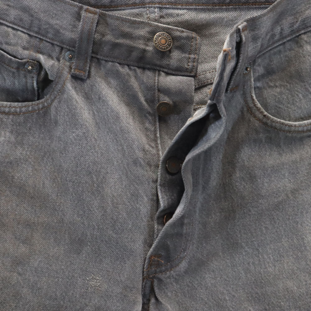 Levi's リーバイス 90s 501 USA製 後染め ブラック オールド ストレートデニムパンツ W29 チャコールグレー ジーンズ メンズ