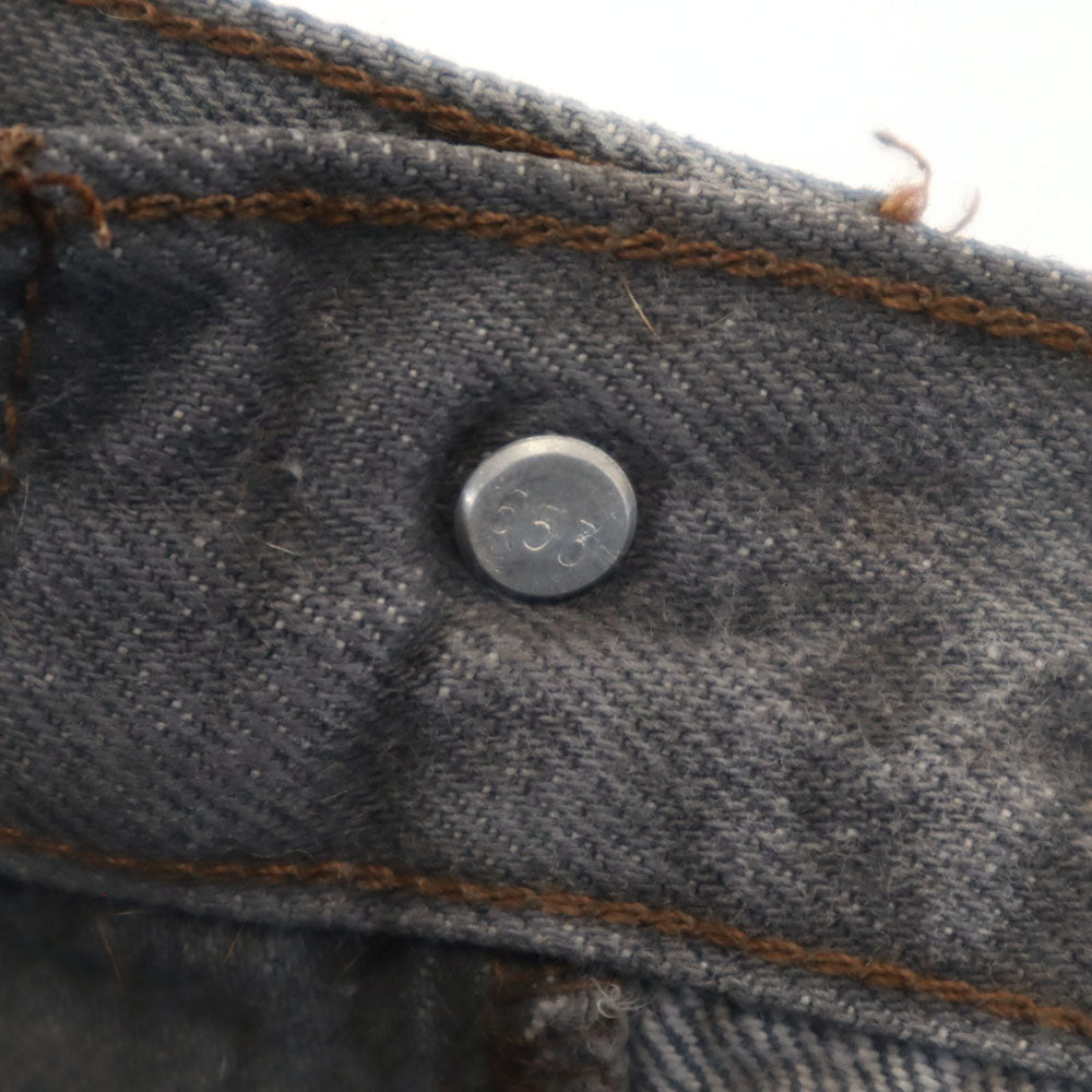 Levi's リーバイス 90s 501 USA製 後染め ブラック オールド ストレートデニムパンツ W29 チャコールグレー ジーンズ メンズ