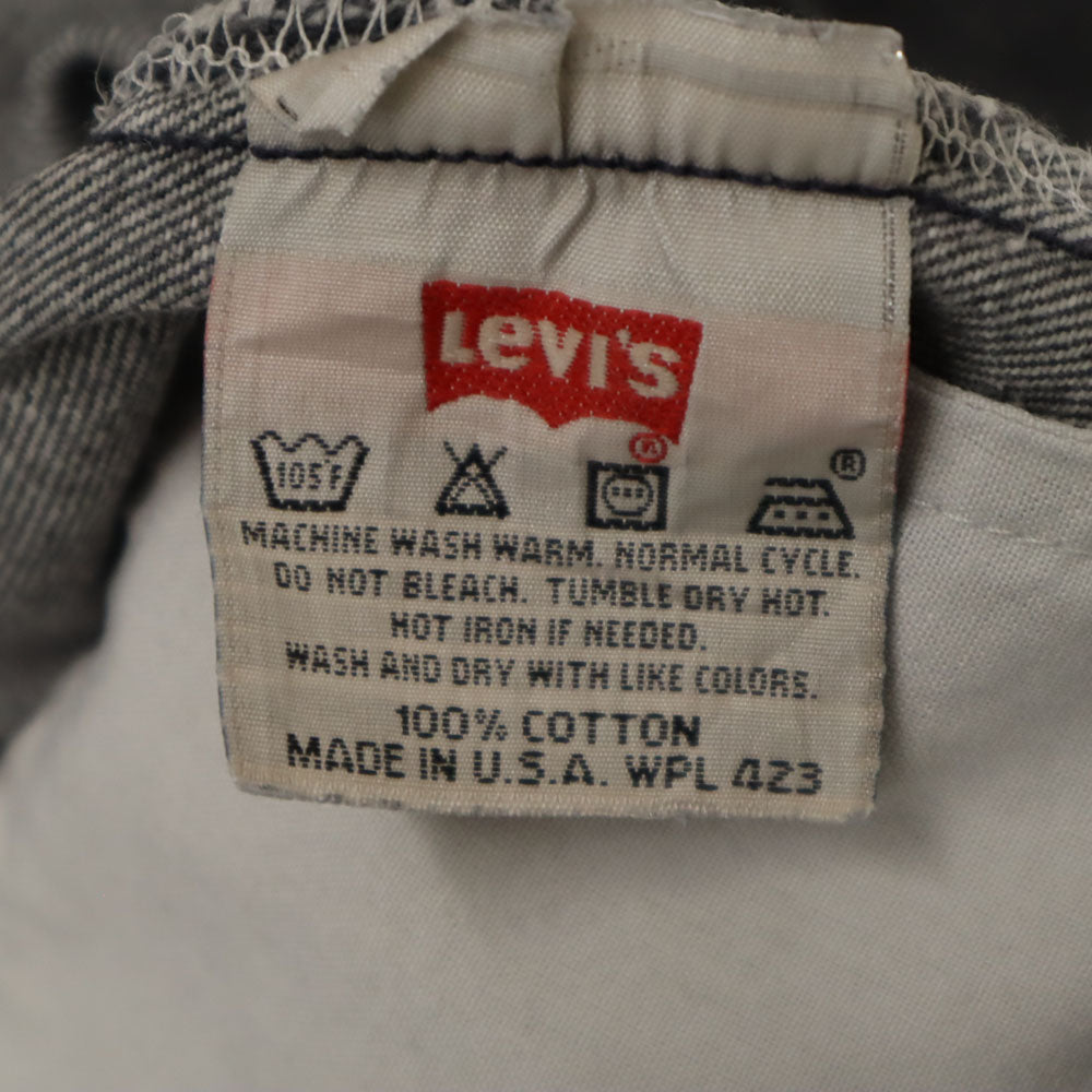 リーバイス 90s 96年 501 USA製 後染め ブラック オールド デニムパンツ W32 チャコールグレー Levi's ジーンズ メンズ