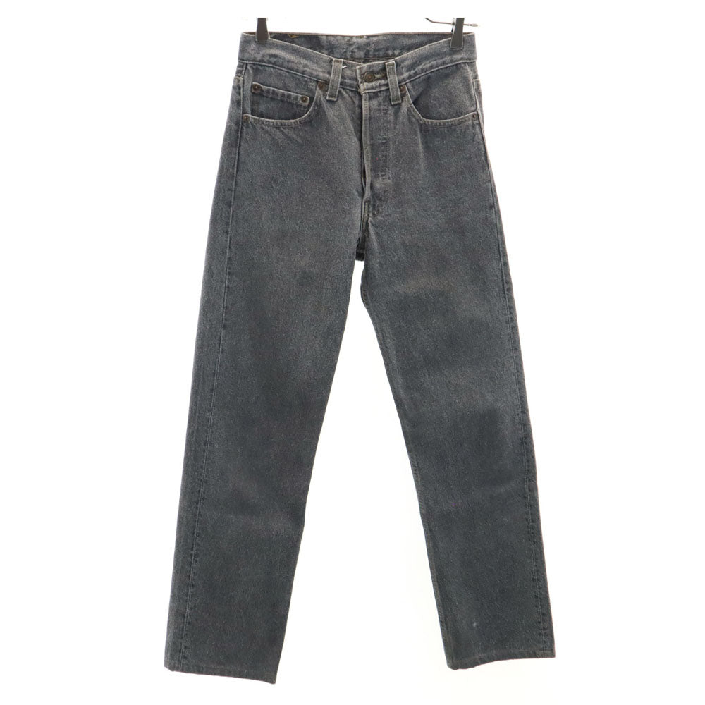 Levi's リーバイス 90s USA製 501 オールド 後染め ブラック ストレートデニムパンツ ｗ27 ブラック系 ジーンズ ボタンフライ レディース