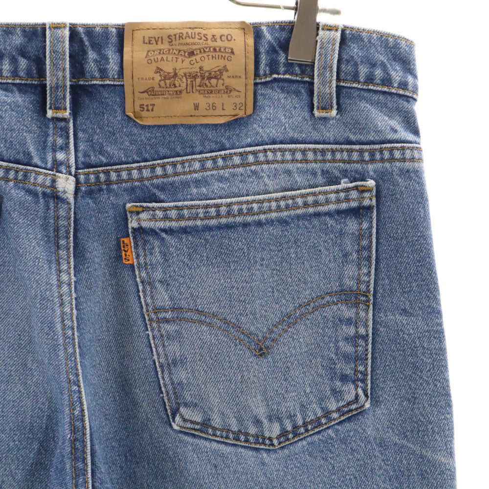 Levi's リーバイス 90s 517 USA製 オレンジタブ オールド ストレートデニムパンツ W36 ブルー ジーンズ メンズ