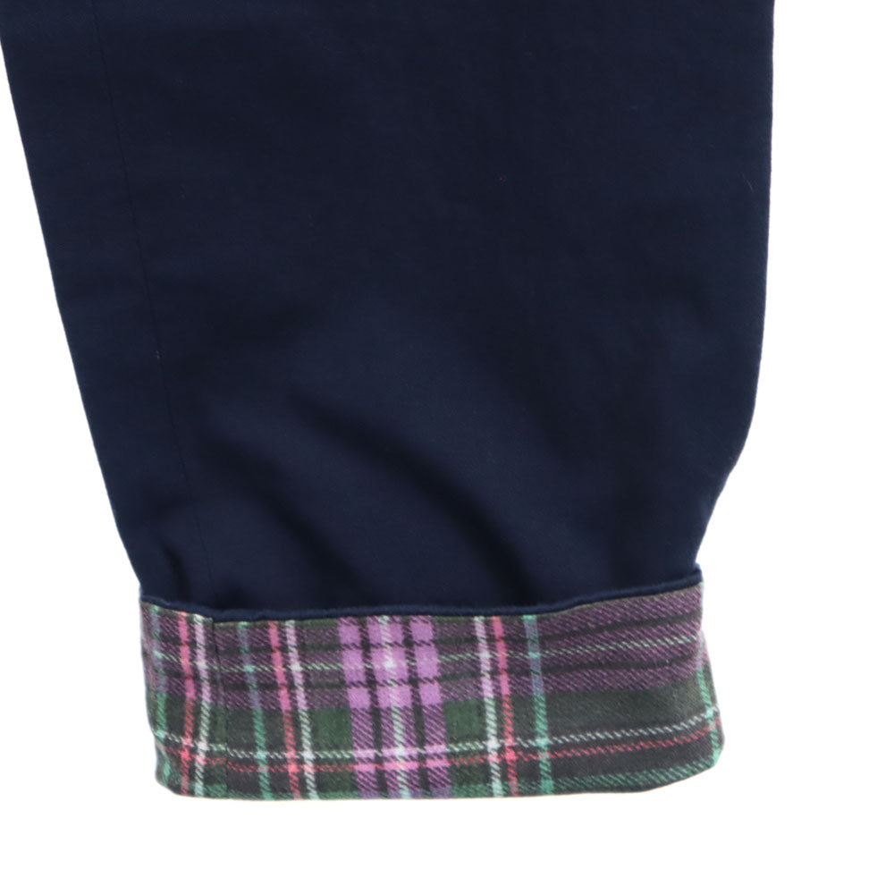 LIMI feu リミフゥ 日本製 ロングパンツ S ネイビー レディース