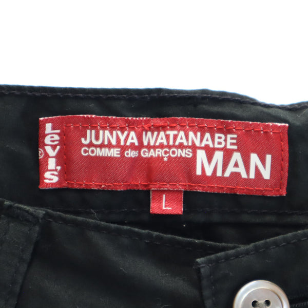 ジュンヤワタナベコムデギャルソンマン 00s 2001年 リーバイス 日本製 ロングパンツ Ｌ 黒 JUNYA WATANABE COMME des GARCONS MAN × LEVI'S  コラボ メンズ