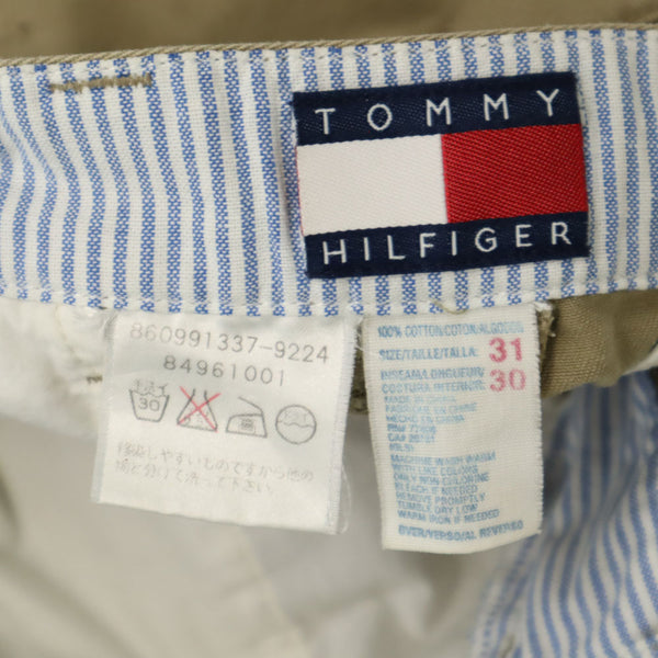 トミーヒルフィガー 90s オールド フラッグタグ チノパンツ 30 ベージュ系 TOMMY HILFIGER 2タック メンズ