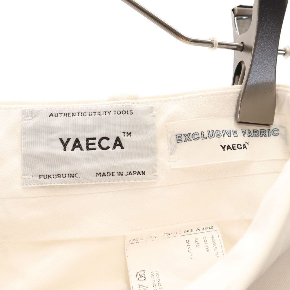 YAECA ヤエカ 日本製 コットン チノパンツ ｗ29 白 EXCLUSIVE FABRIC レディース