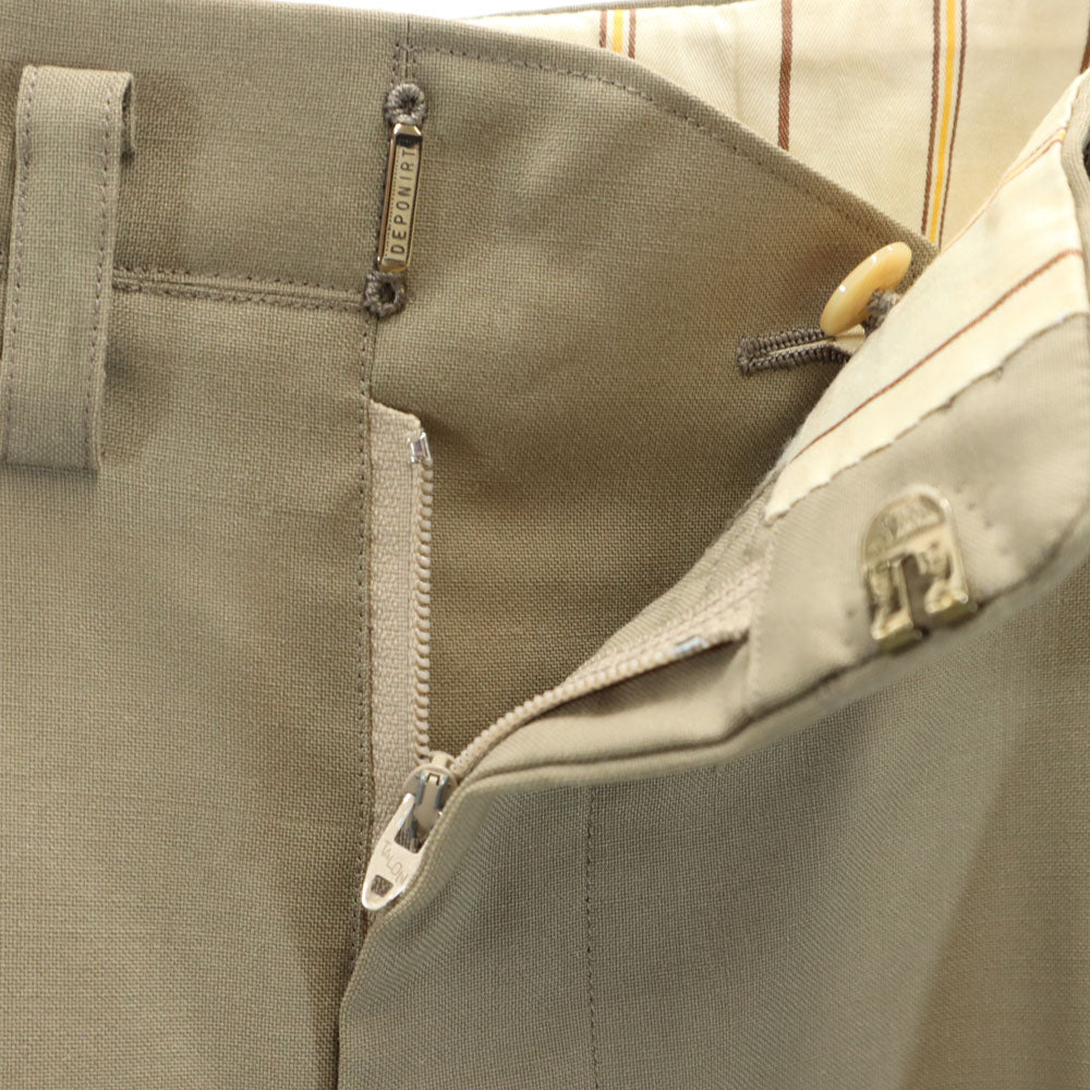 VINTAGE ヴィンテージ 70s 80s イタリア製 ロケットタロン スラックスパンツ ベージュブラウン メンズ