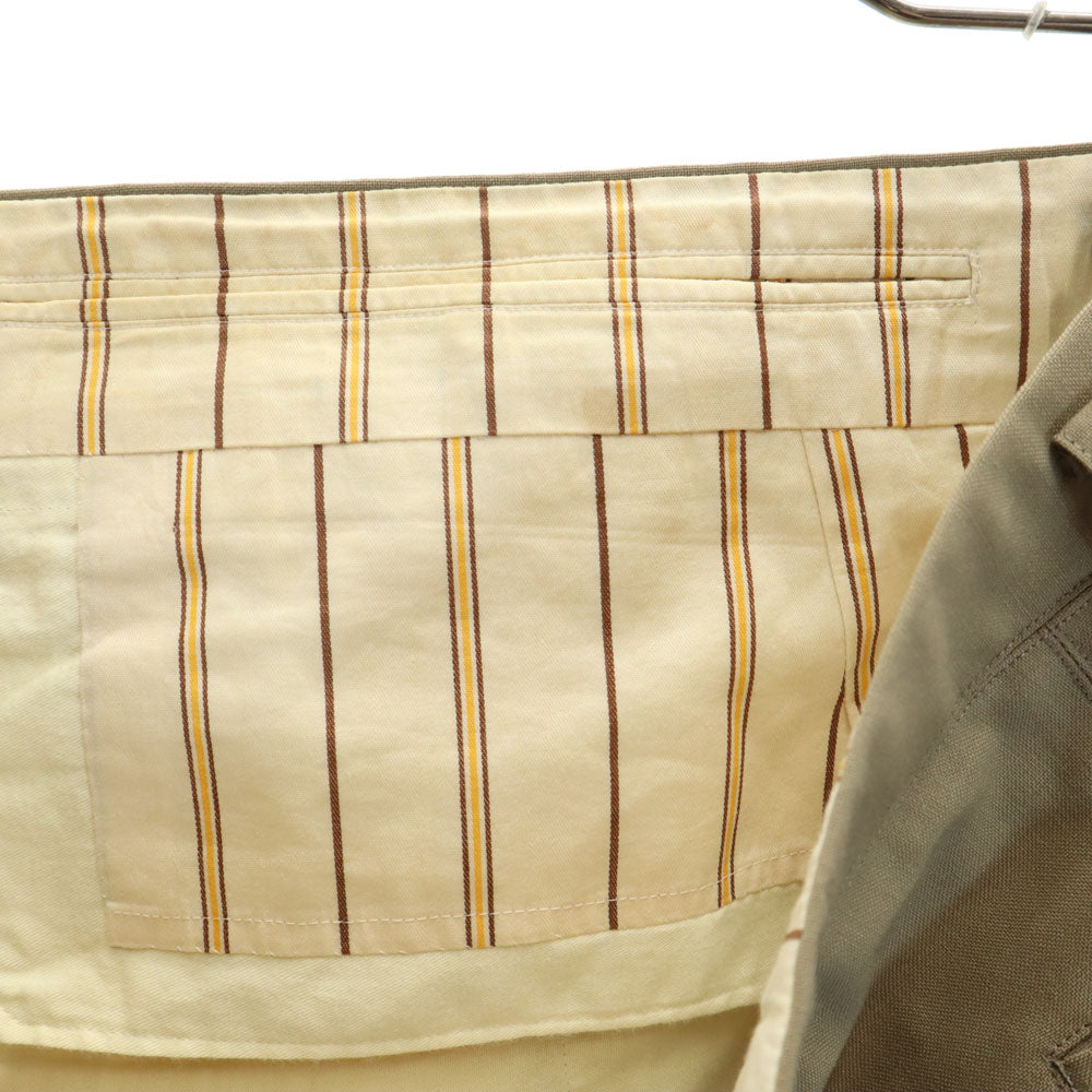 VINTAGE ヴィンテージ 70s 80s イタリア製 ロケットタロン スラックスパンツ ベージュブラウン メンズ