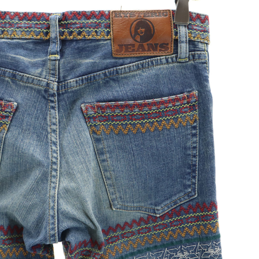 ヒステリックグラマー 日本製 スキニーデニムパンツ XS ブルー HYSTERIC GLAMOUR ジーンズ レディース
