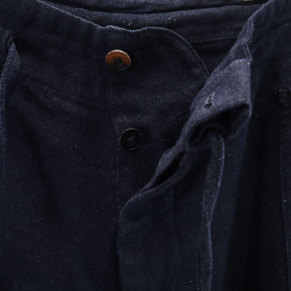 コモリ 日本製 リネンブレンド テーパードパンツ 3 ネイビー系 COMOLI メンズ