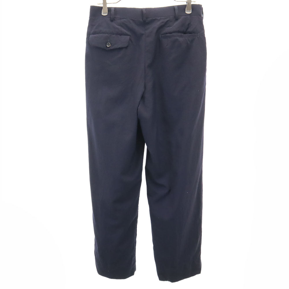 コムデギャルソンオム 2001年 00s 日本製 スラックスパンツ M ネイビー COMME des GARCONS HOMME タック トラウザー メンズ