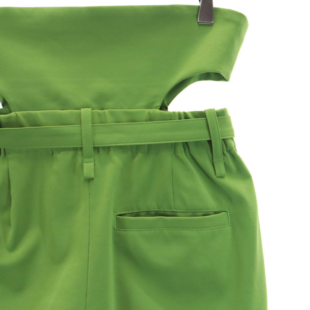 ISSEY MIYAKE イッセイミヤケ 日本製 ハイウエスト パンツ 2 グリーン系 レディース