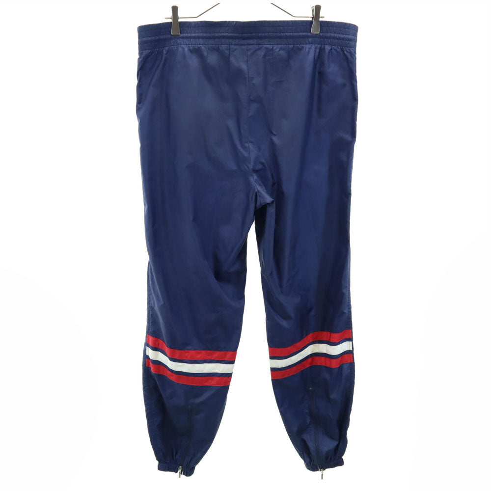 adidas アディダス 80s 日本製 デサント製 ヴィンテージ トレフォイルロゴ ナイロンパンツ XO ネイビー ビックサイズ ウエストゴム メンズ