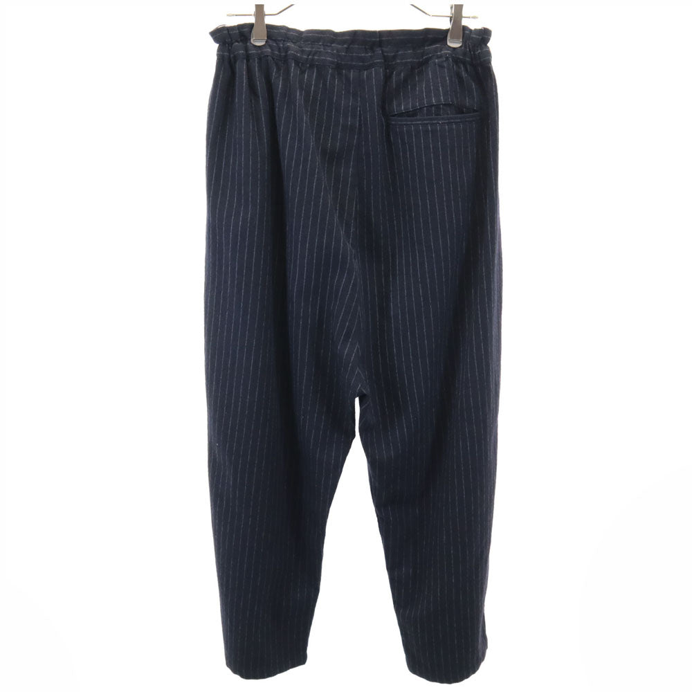 ミディウミ ストライプ柄 イージーパンツ 2 ネイビー サルエル ハイウエスト レディース