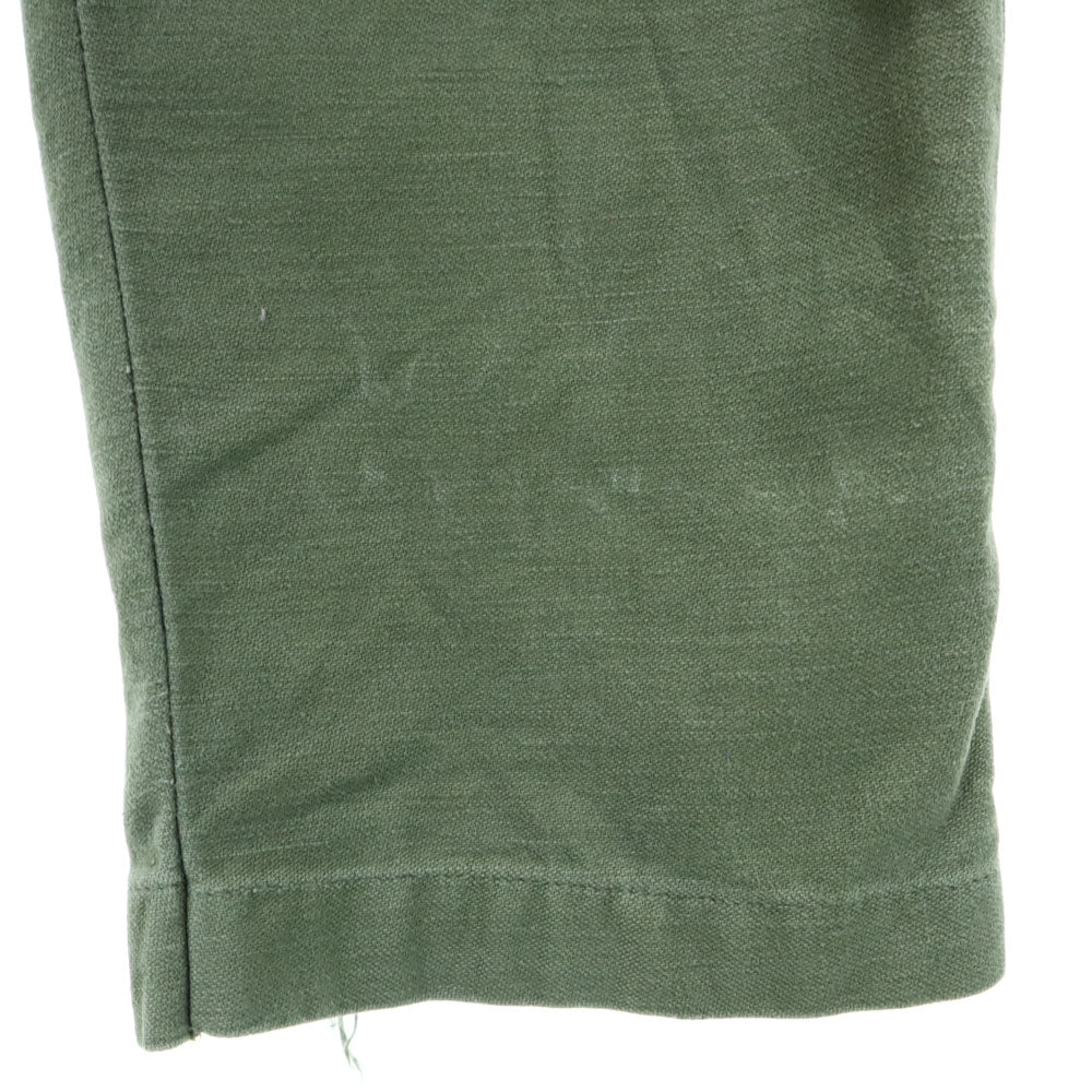 US ARMY アメリカ軍 70s DSA コットンサテン ヴィンテージ ベイカー パンツ W28 カーキ ミリタリー メンズ