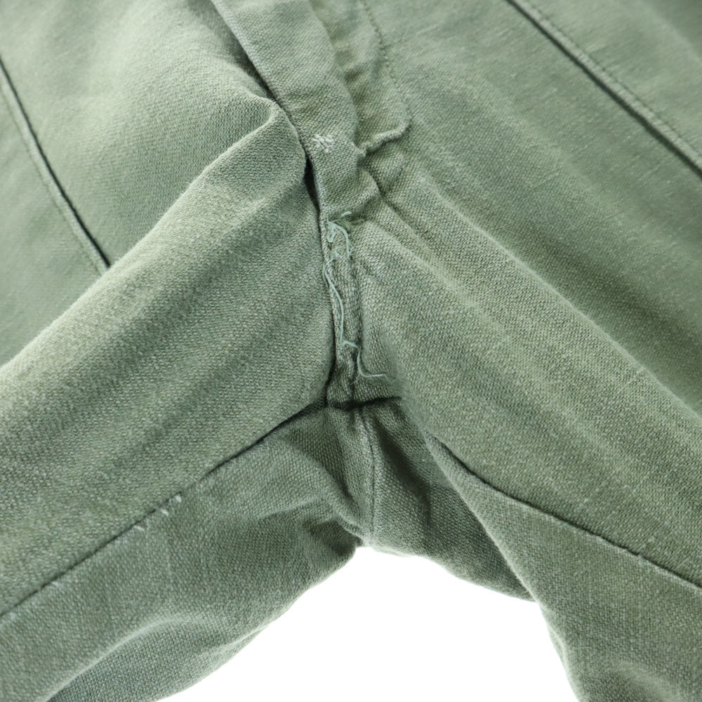 US ARMY アメリカ軍 70s DSA コットンサテン ヴィンテージ ベイカー パンツ W28 カーキ ミリタリー メンズ