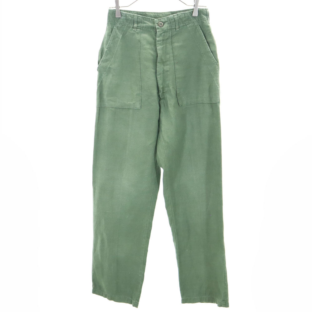 US ARMY アメリカ軍 70s DSA コットンサテン ヴィンテージ ベイカー パンツ W30 カーキ ミリタリー メンズ