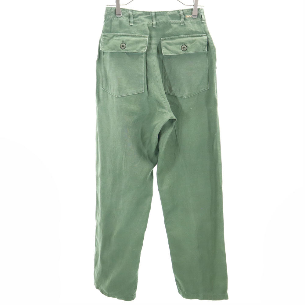 US ARMY アメリカ軍 70s DSA コットンサテン ヴィンテージ ベイカー パンツ W30 カーキ ミリタリー メンズ