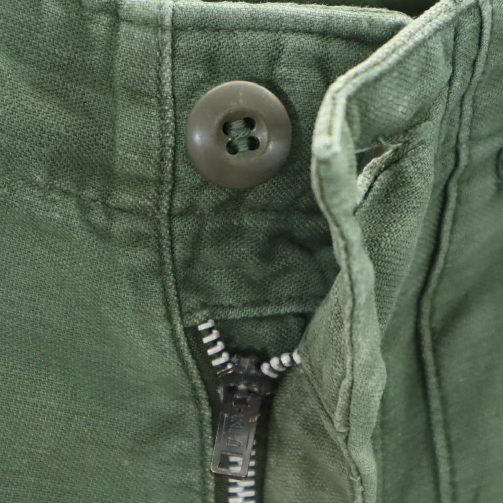 US ARMY アメリカ軍 70s DSA コットンサテン ヴィンテージ ベイカー パンツ W30 カーキ ミリタリー メンズ