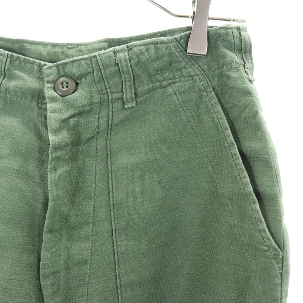 US ARMY アメリカ軍 70s DSA コットンサテン ヴィンテージ ベイカー パンツ W30 カーキ ミリタリー メンズ